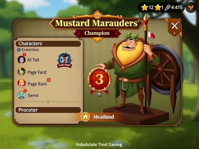 Mustard Marauders Champion Character Selection